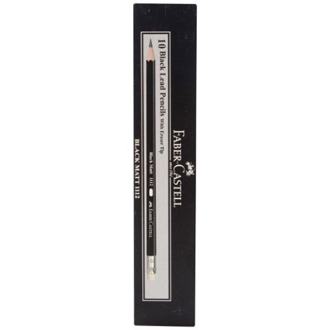Faber-Castell Black Matt 1112 2B Pencil - Pack of 10