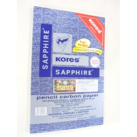 Kores Pen/Pencil Carbon Paper, Sapphire Blue