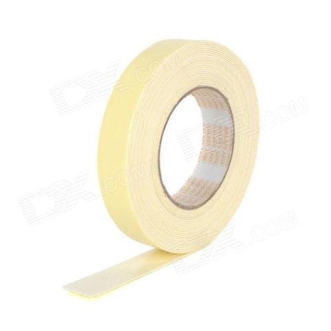 Yellow Double-sided Foam Tape, Width 25 mm (1")